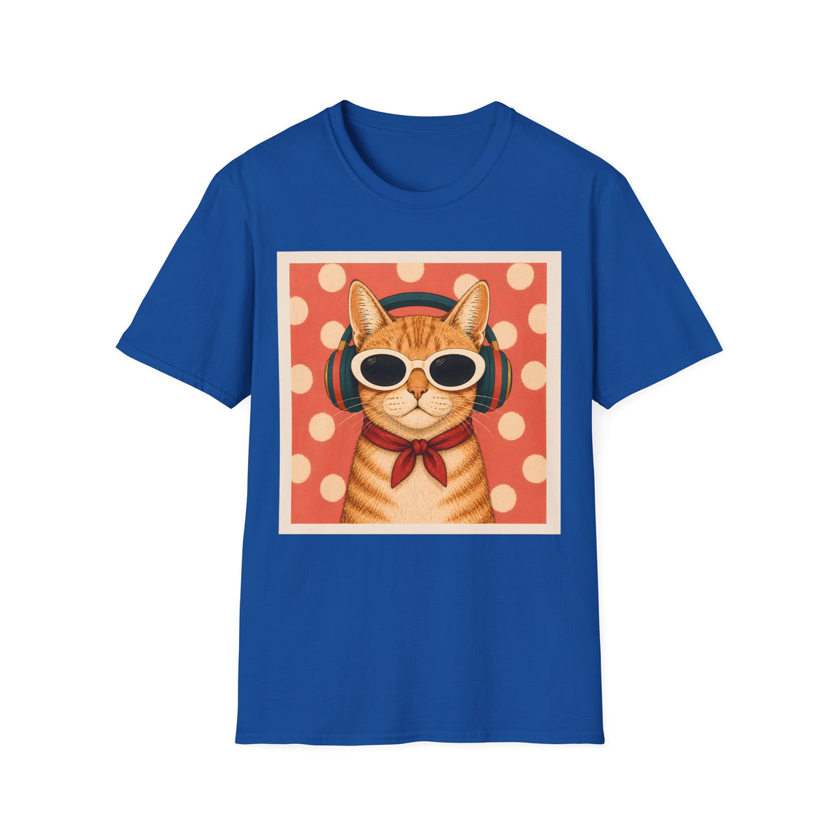 T-shirt Chat mélomane rétro