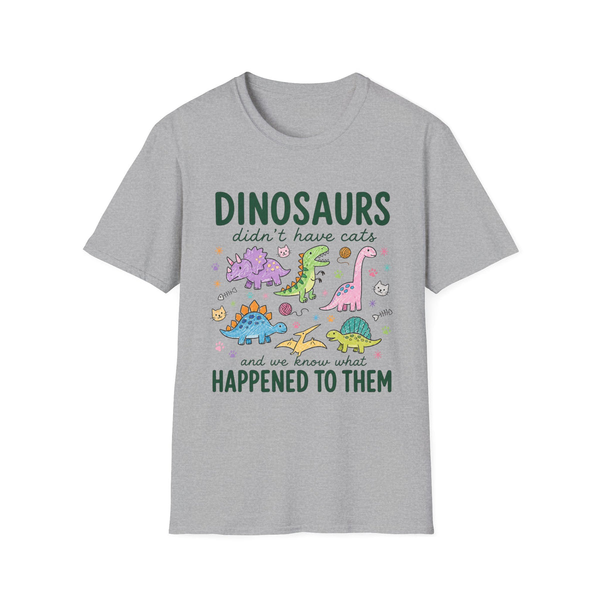 T-shirt chats Chats & dinosaures