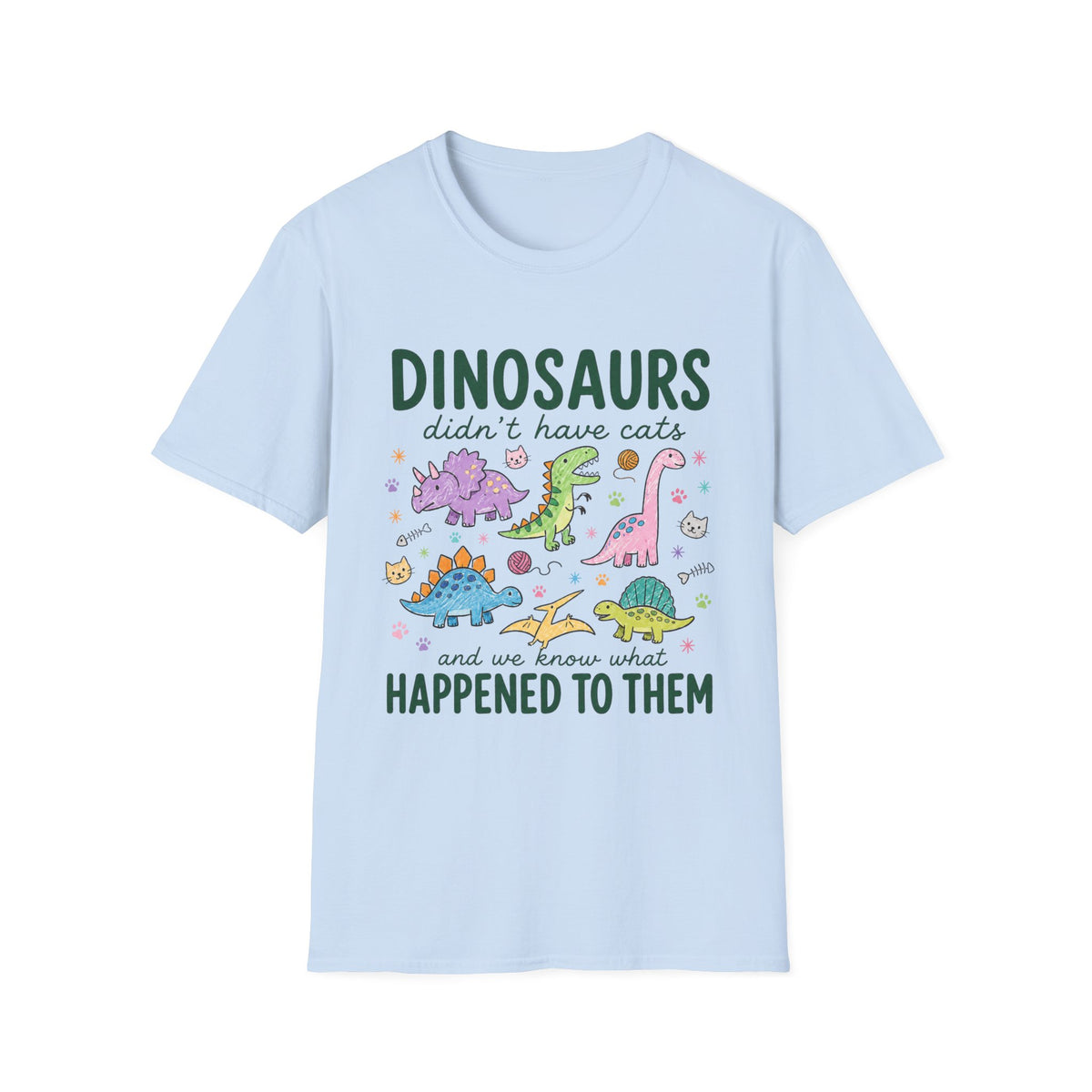 T-shirt chats Chats & dinosaures