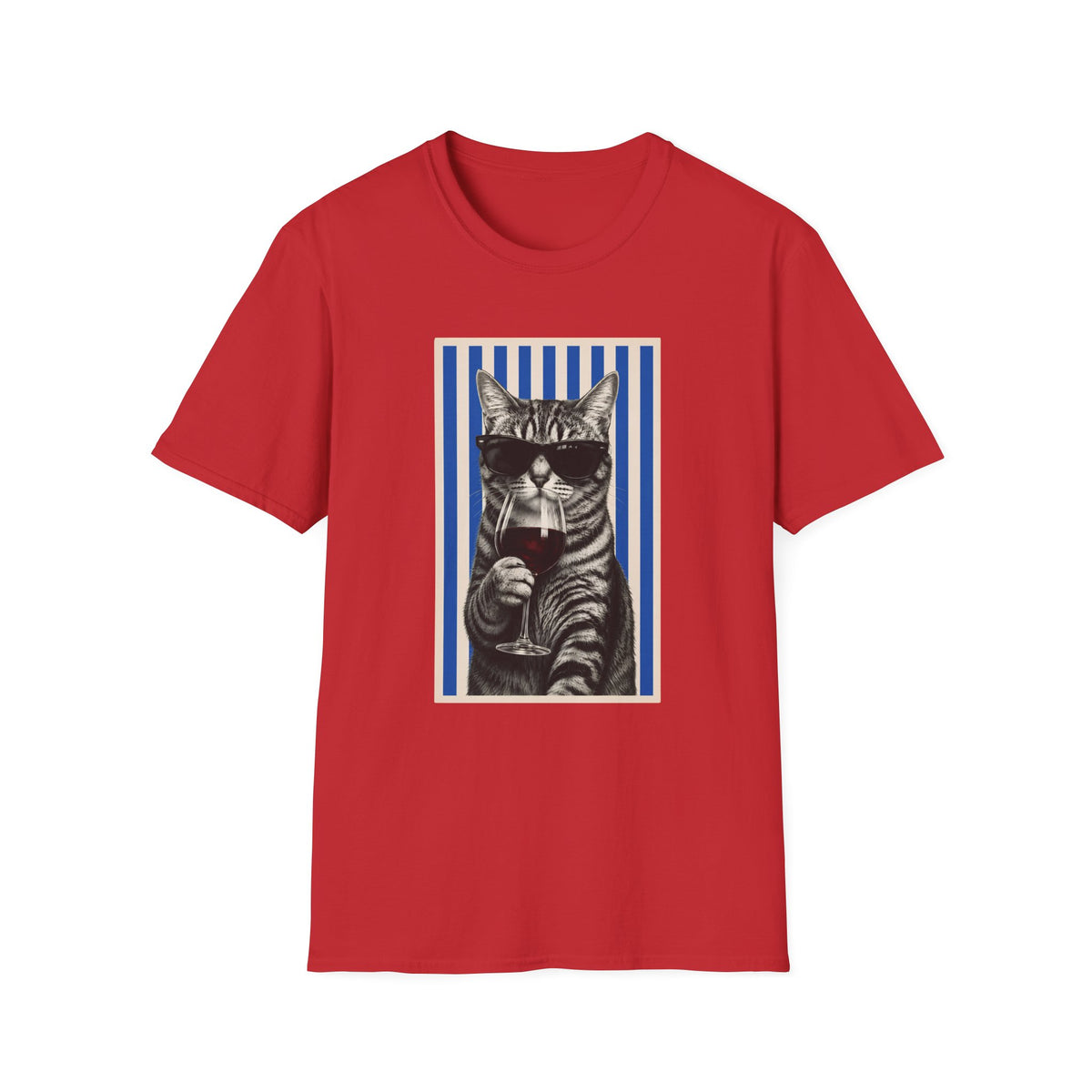 T-shirt Chat vin vintage