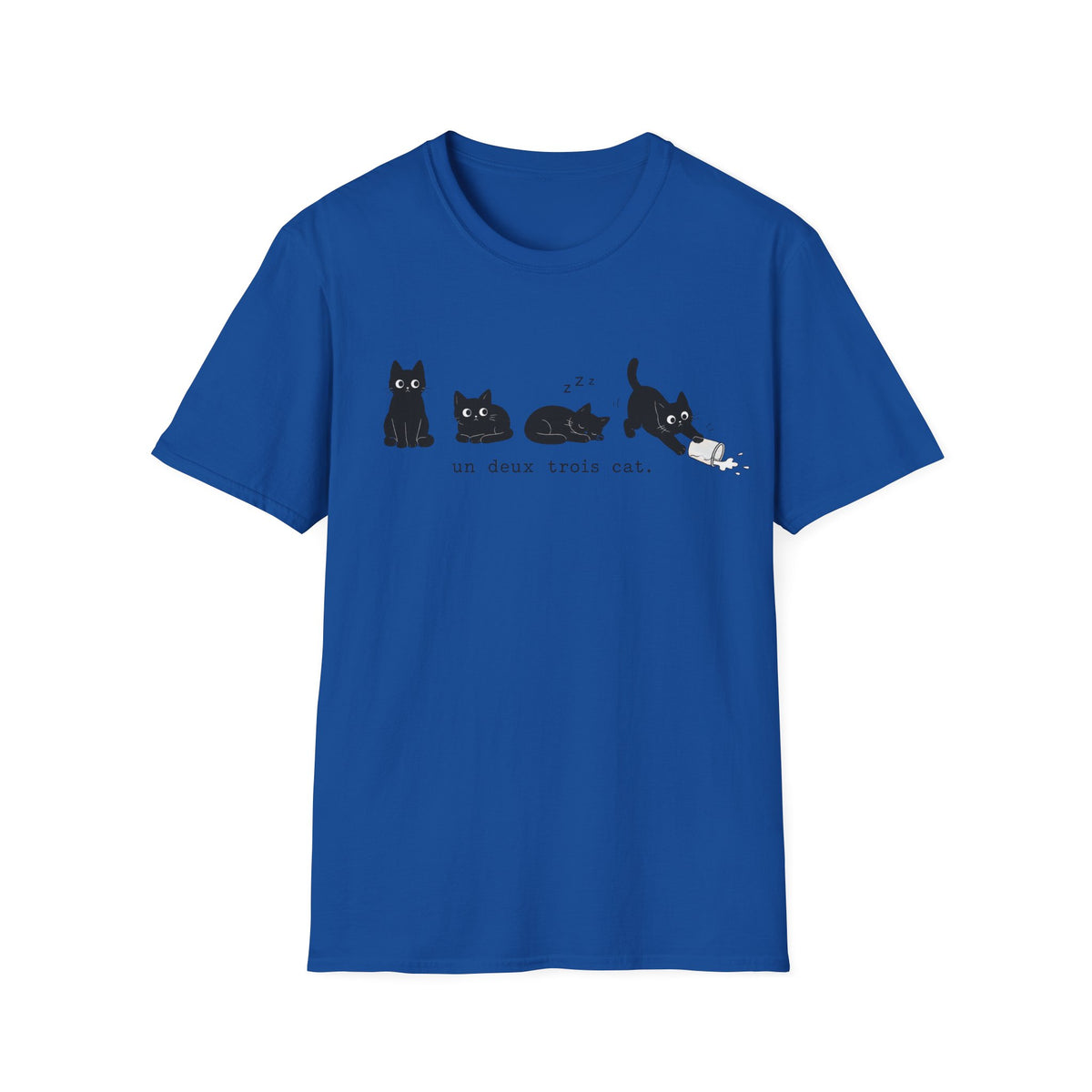 T-shirt Chats noirs minimalistes