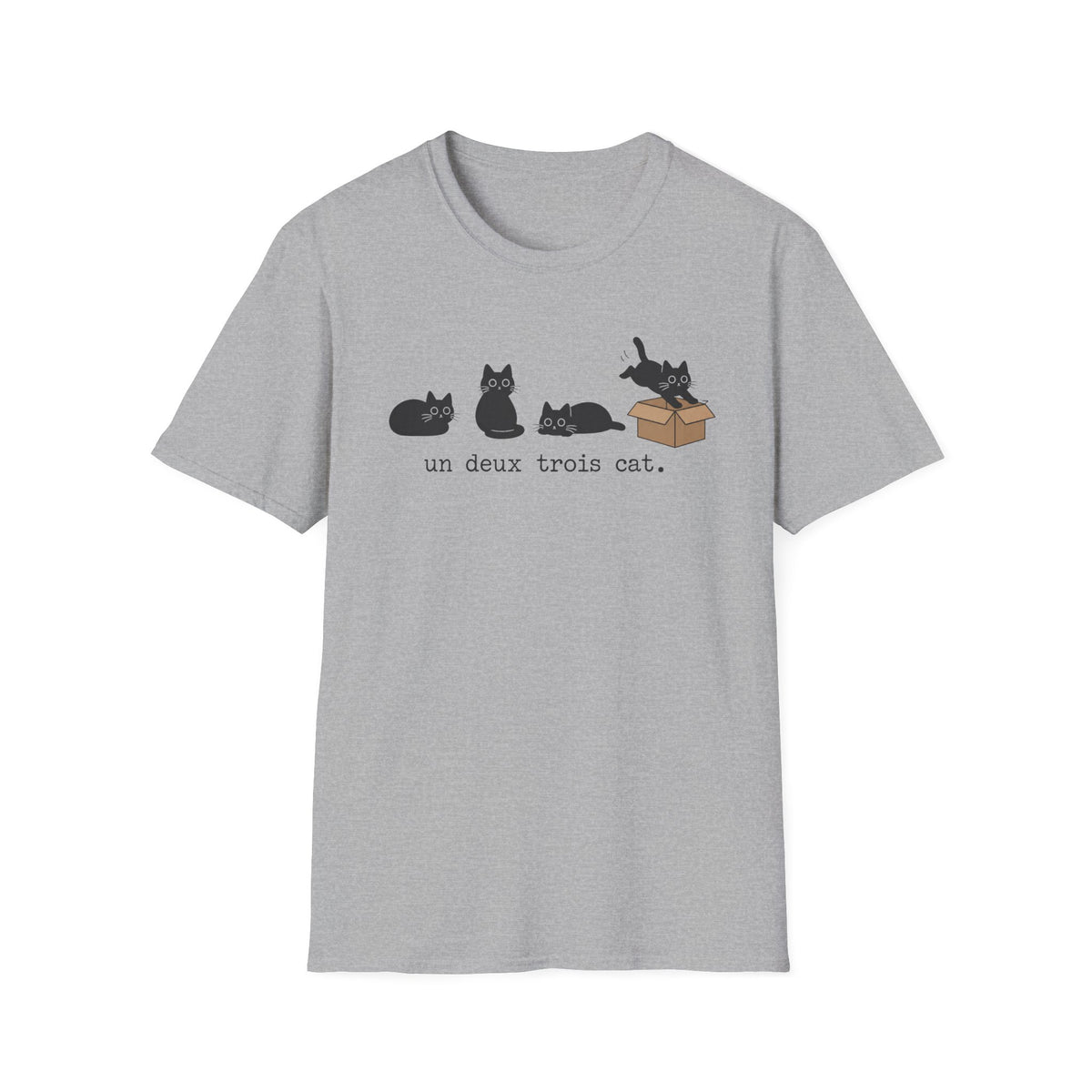 T-shirt « Un deux trois cat » Carton