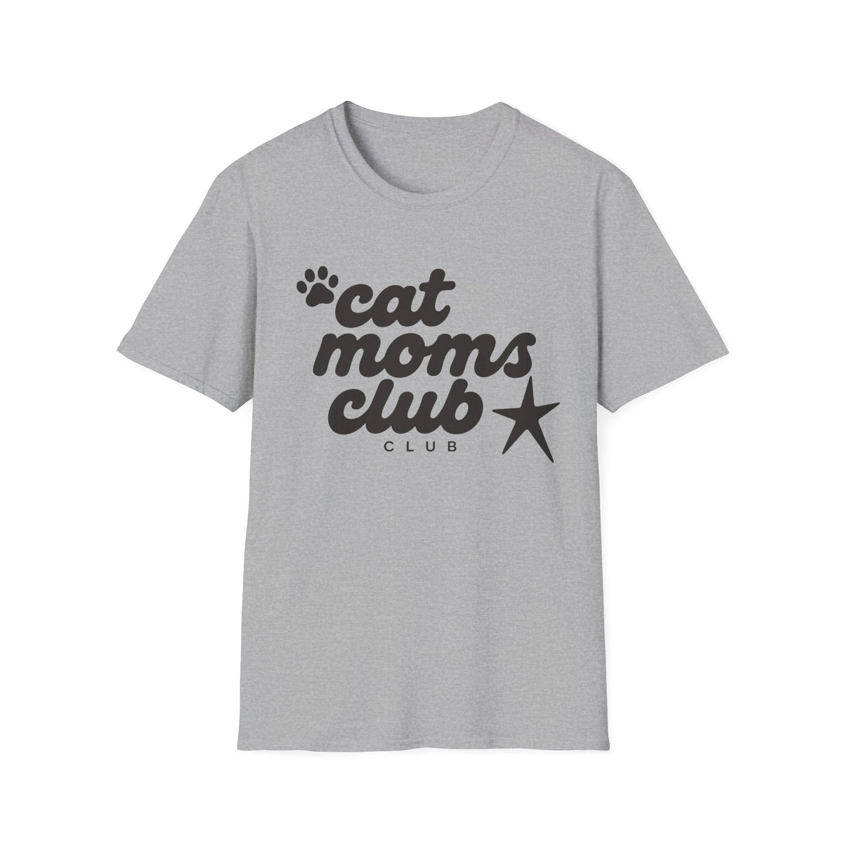 T-shirt Cat moms club groovy