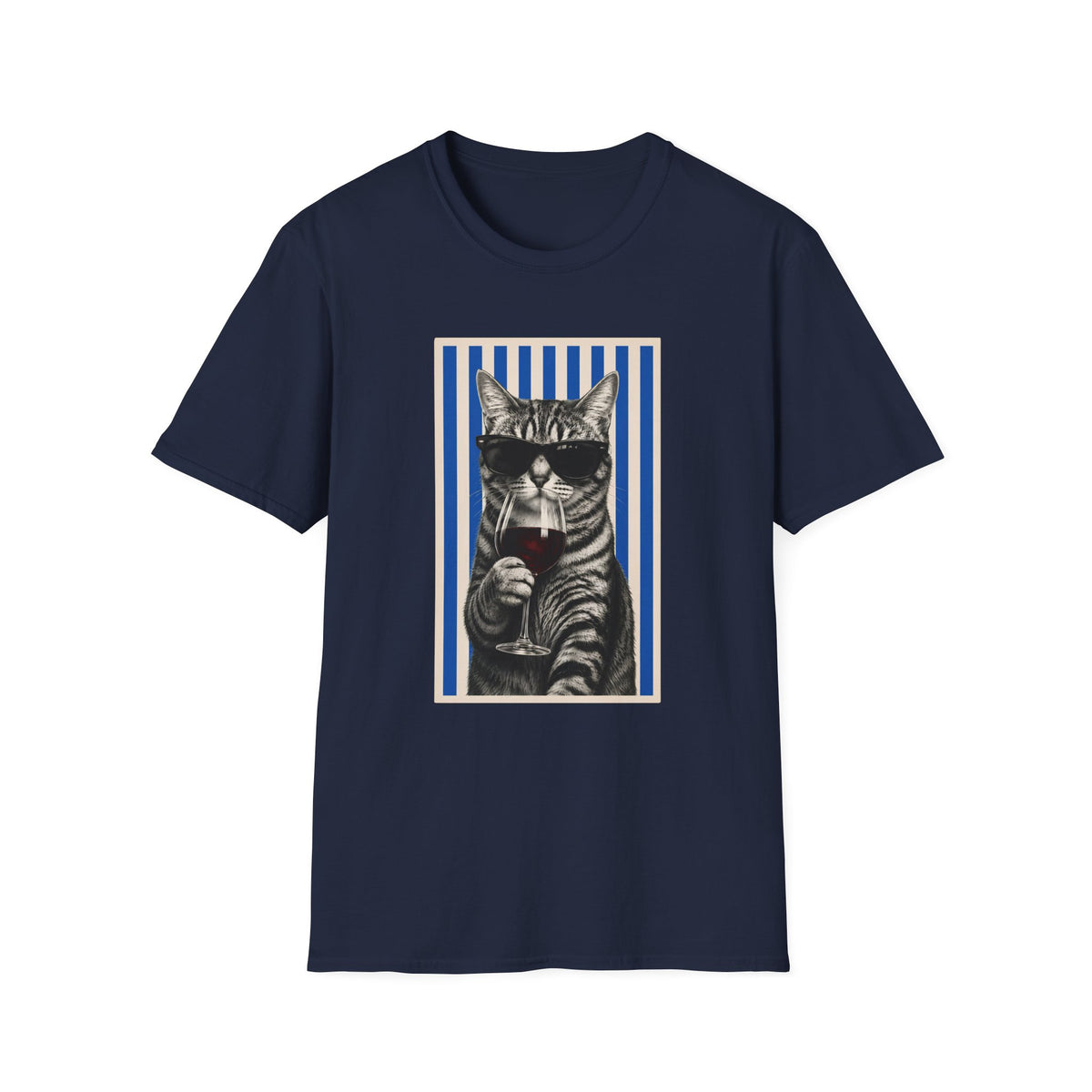 T-shirt Chat vin vintage