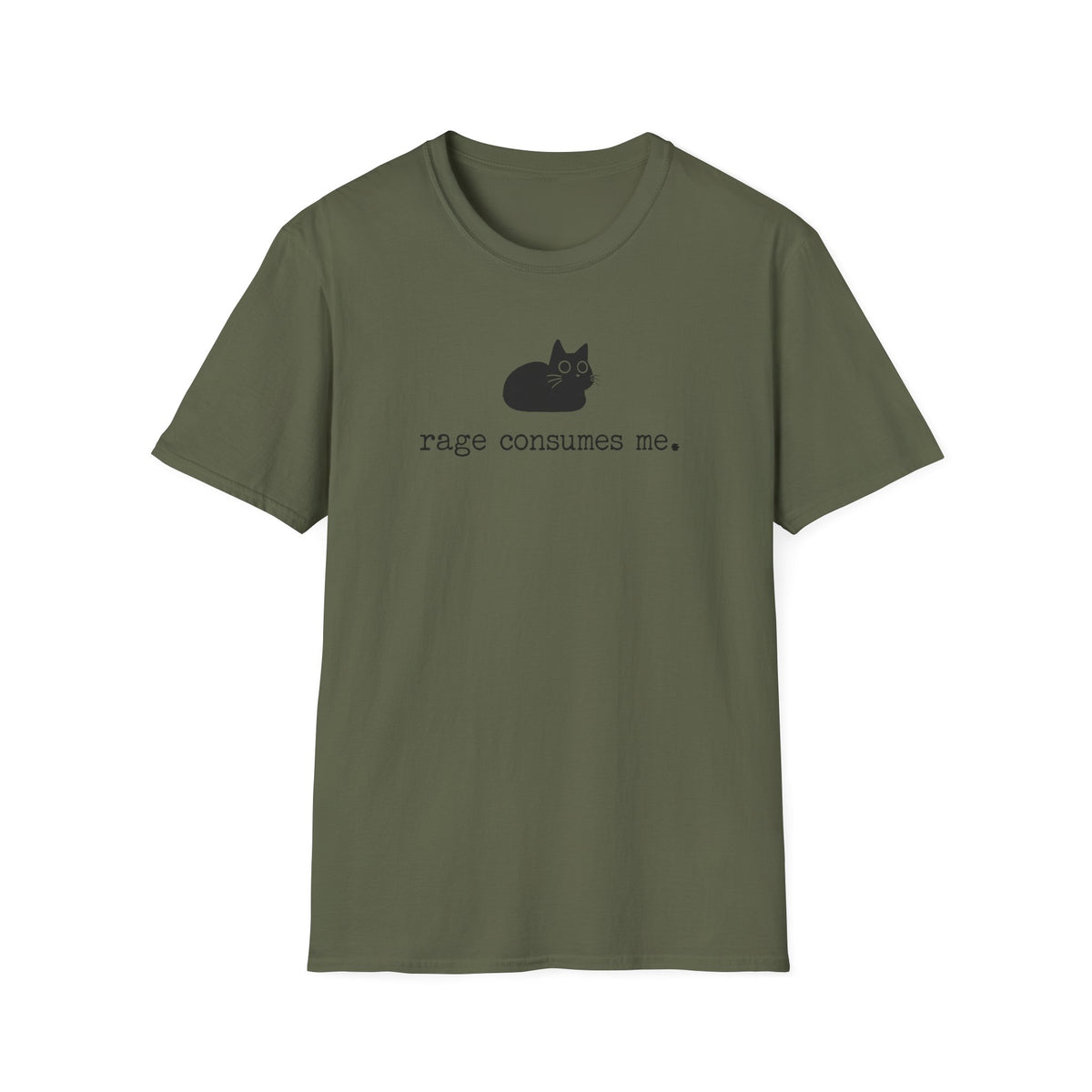 T-shirt Chat rage minimaliste