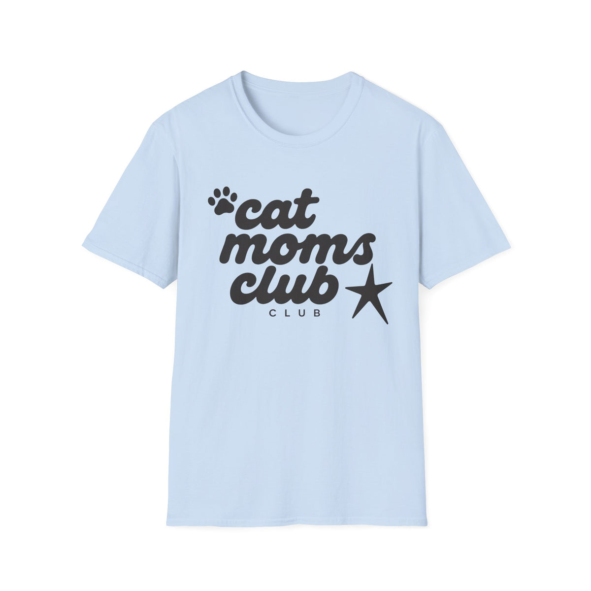 T-shirt Cat moms club groovy