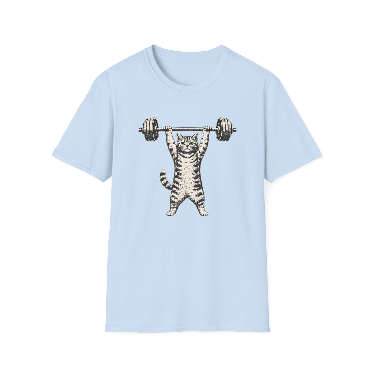 T-shirt Chat haltérophile