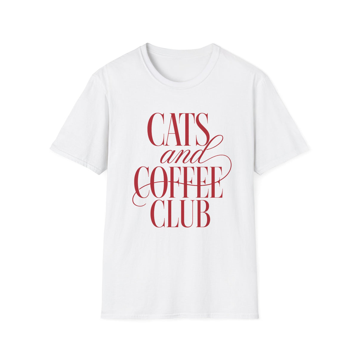T-shirt Cats and Coffee Club rétro