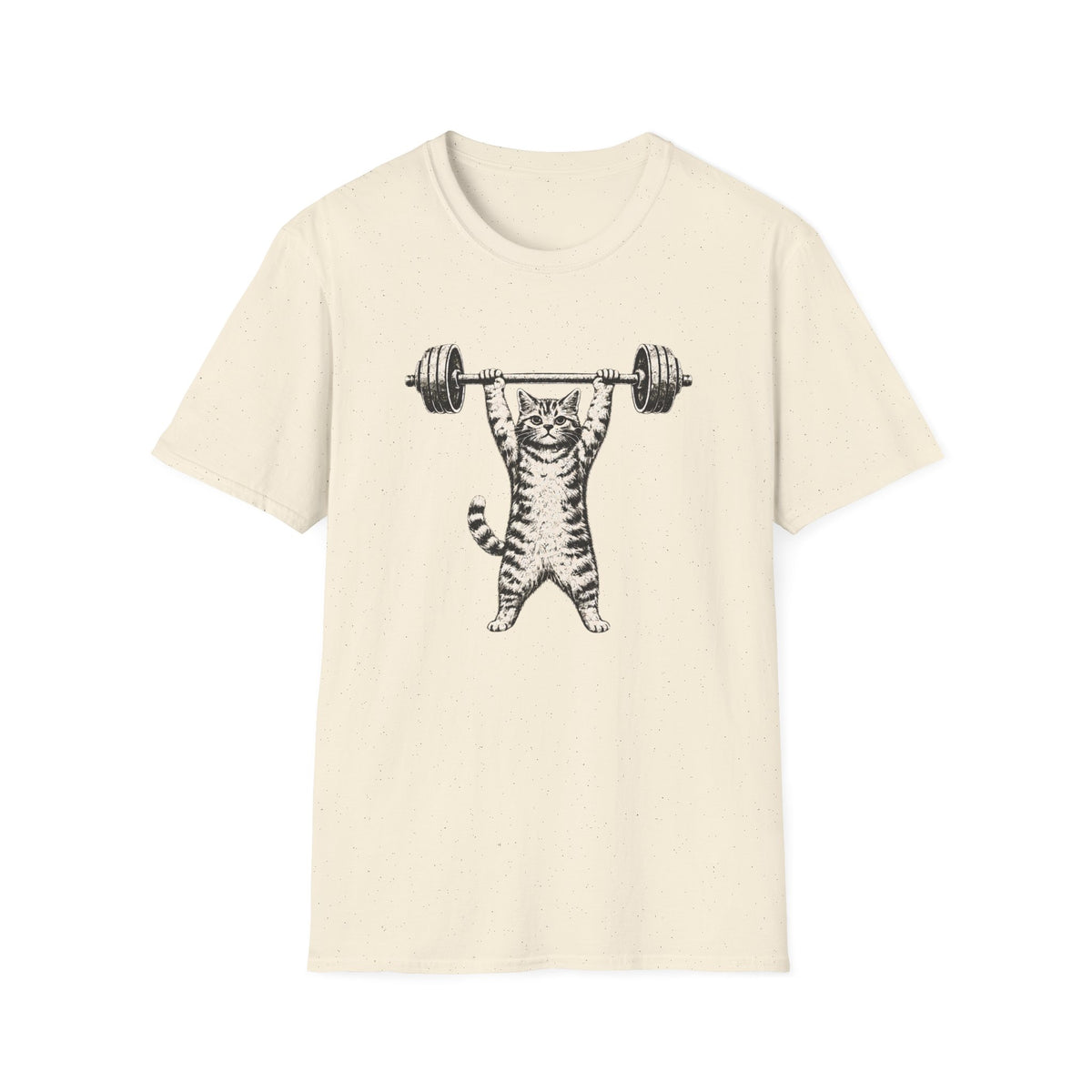 T-shirt Chat haltérophile