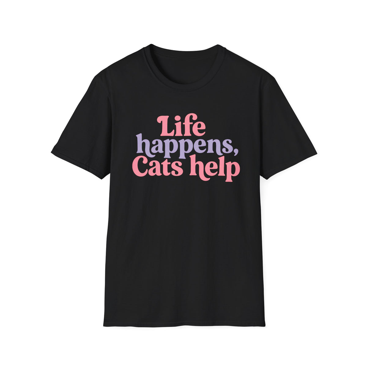 T-shirt Chats réconfort typographie