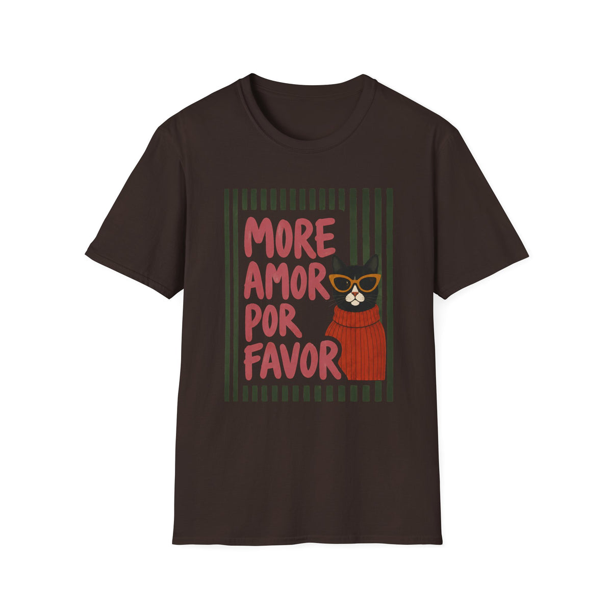 T-shirt Chat mor amor rétro