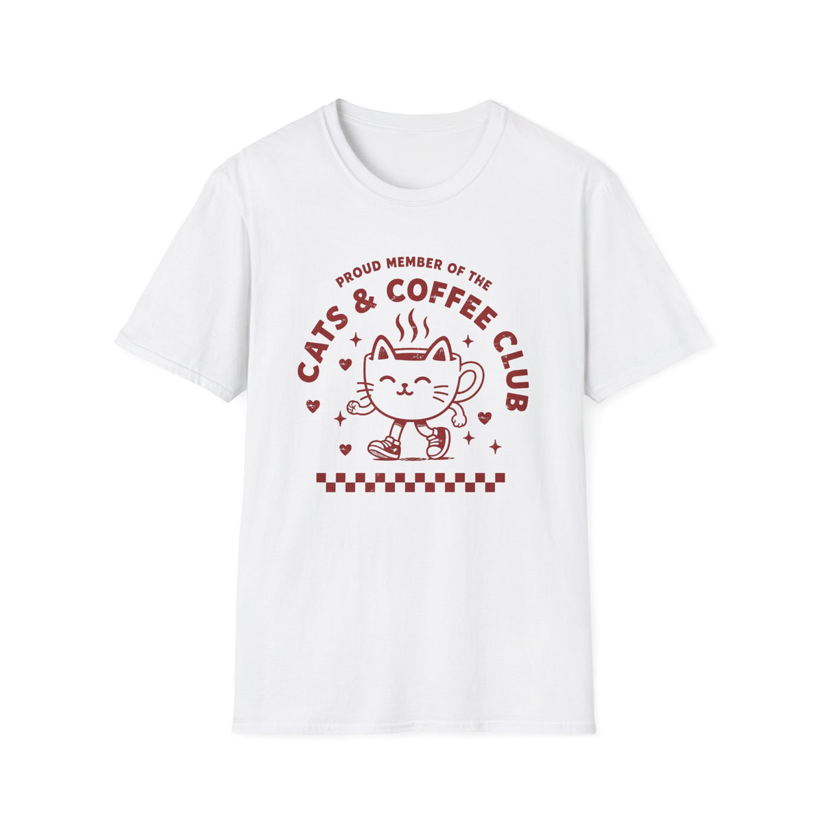 T-shirt Cats and coffee club illustré