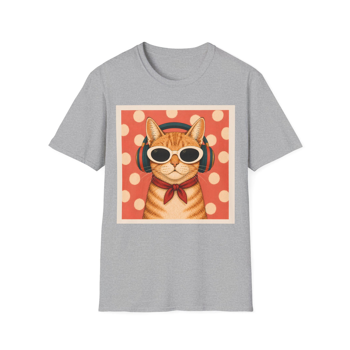 T-shirt Chat mélomane rétro