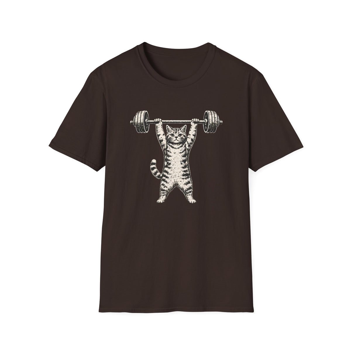 T-shirt Chat haltérophile