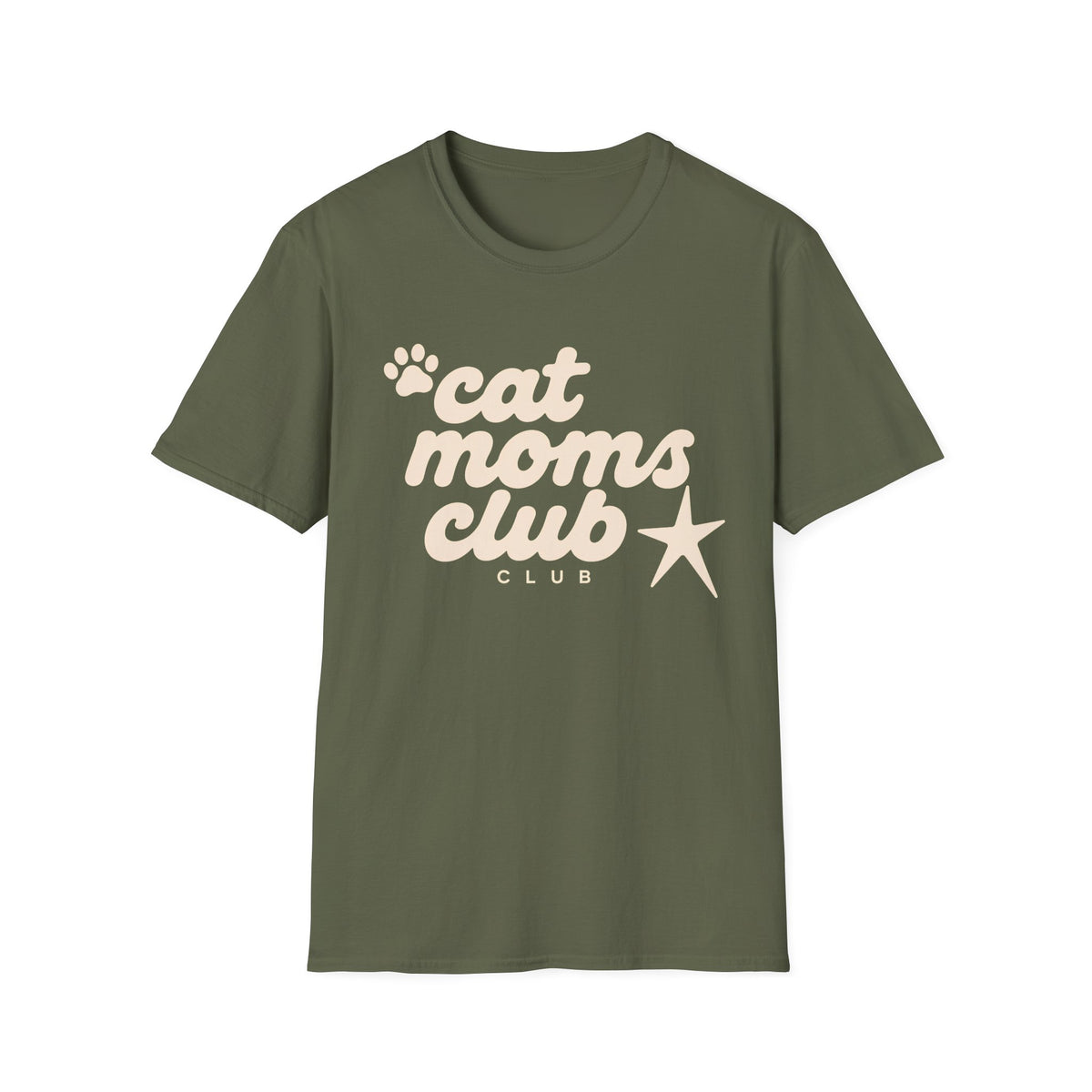 T-shirt Cat moms club groovy