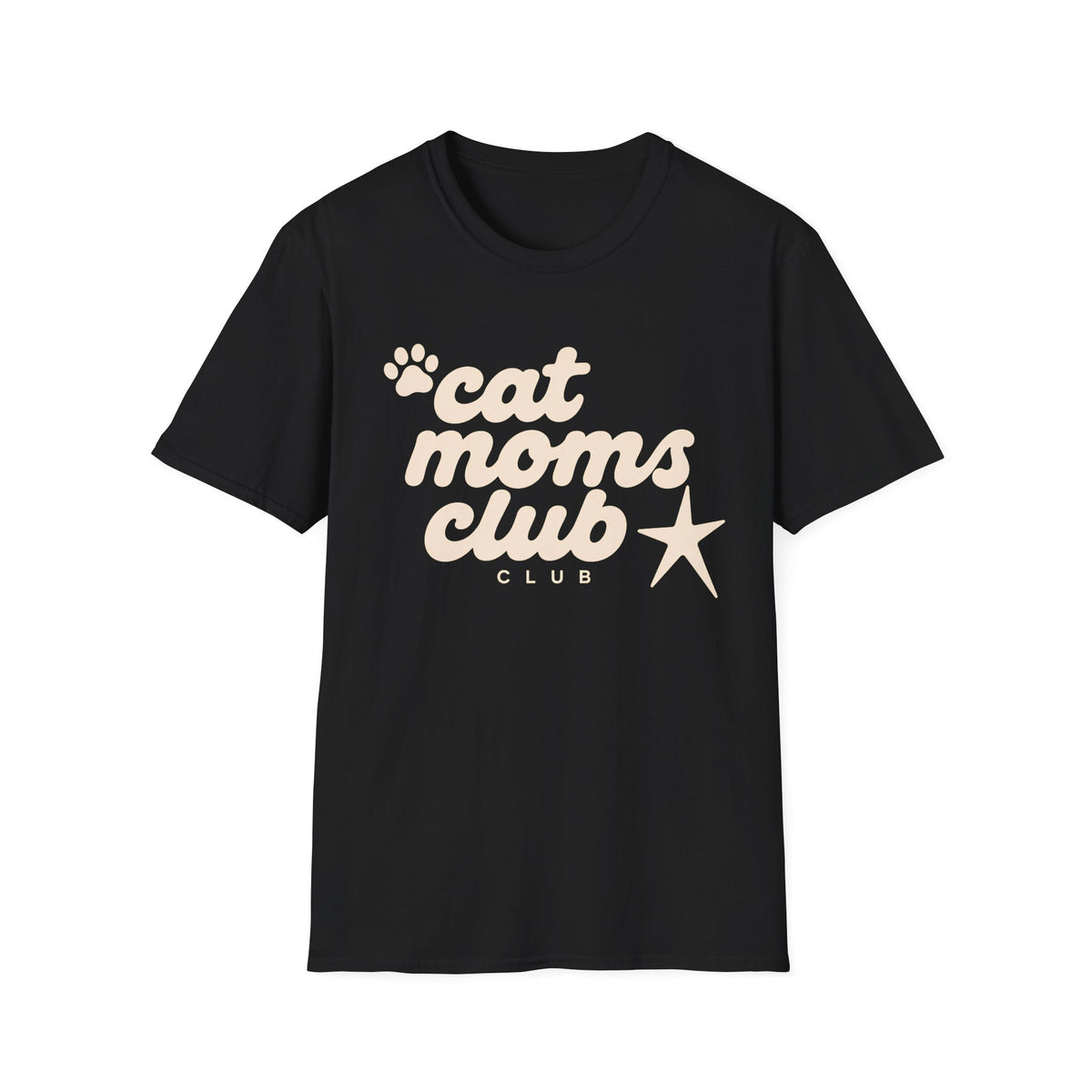 T-shirt Cat moms club groovy