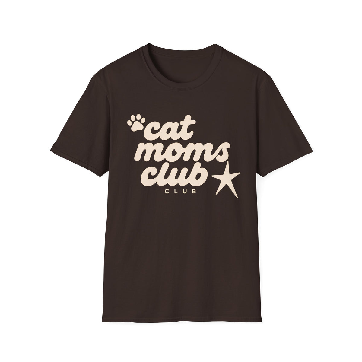 T-shirt Cat moms club groovy