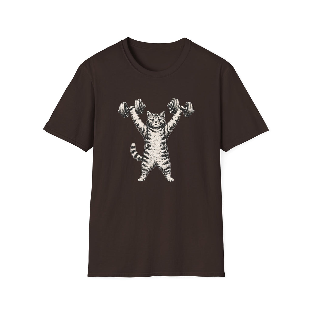 T-shirt Chat musculation rétro