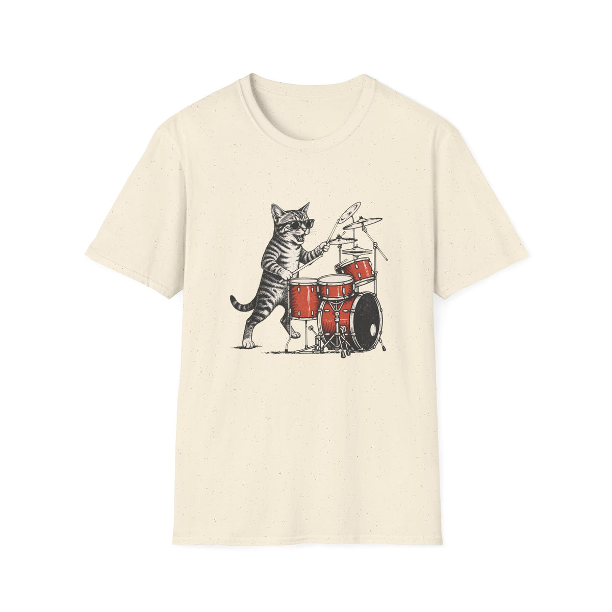 T-shirt Chat batteur Rock
