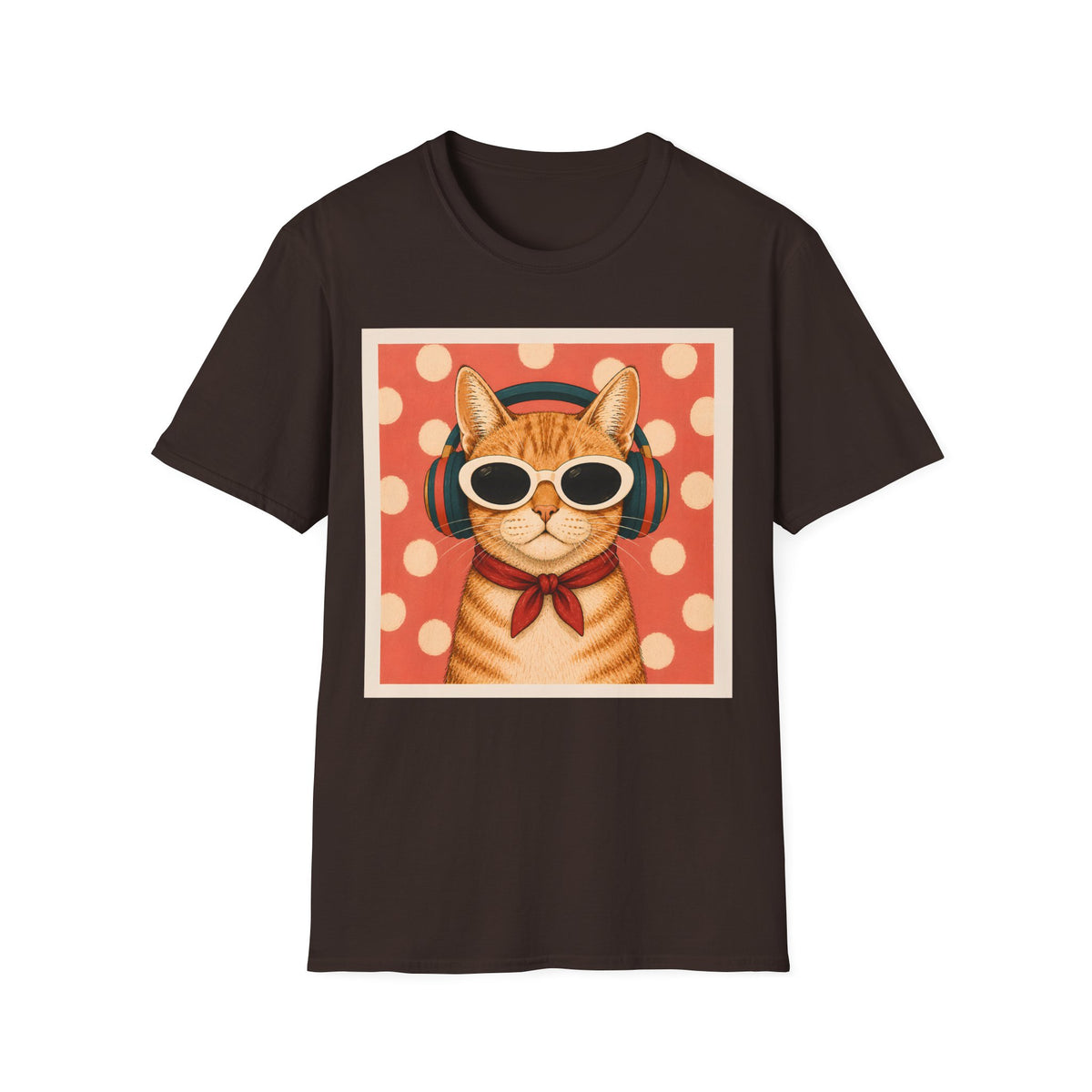 T-shirt Chat mélomane rétro