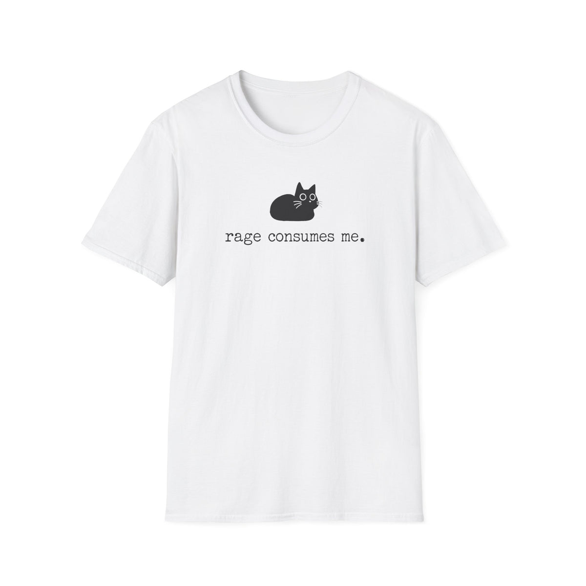 T-shirt Chat rage minimaliste