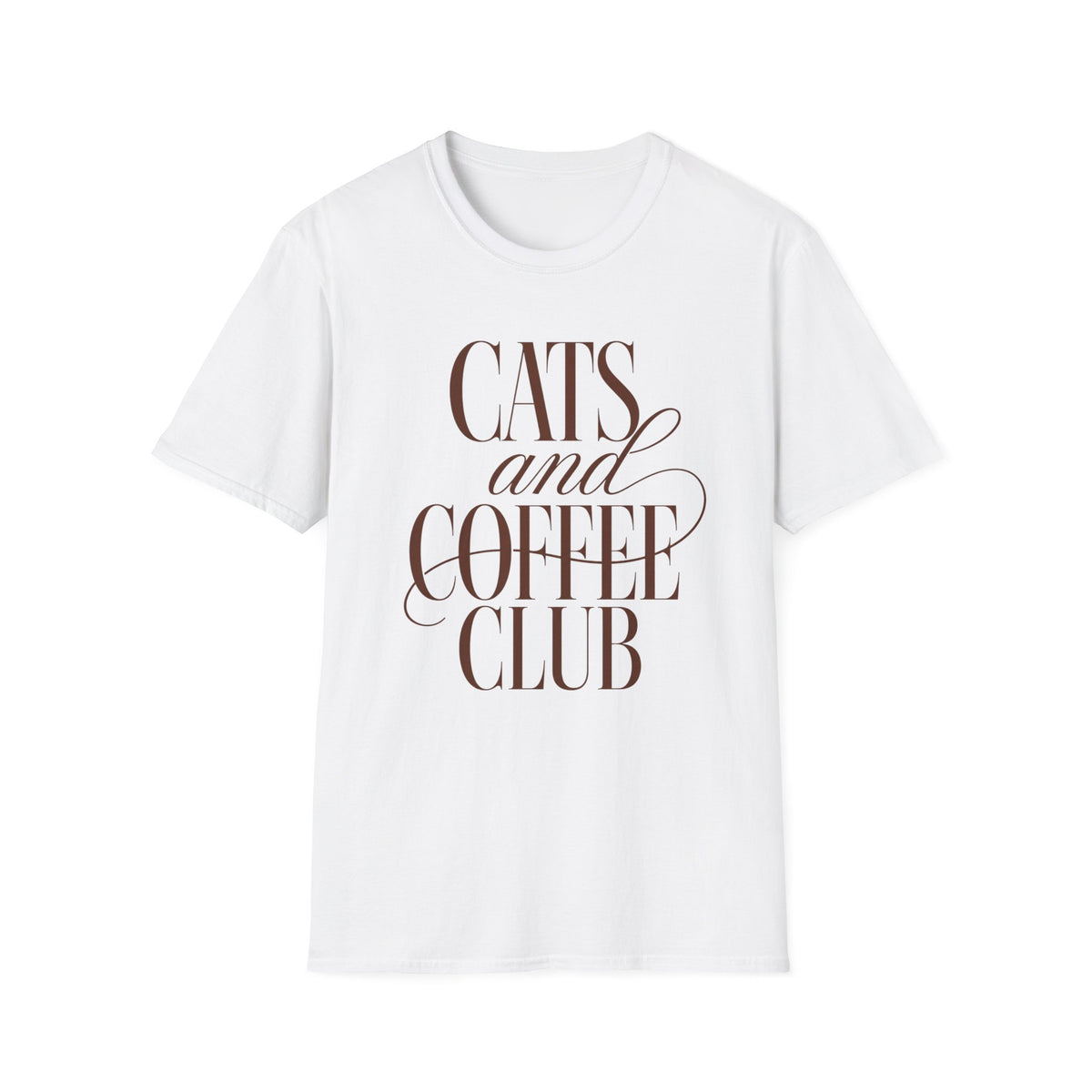 T-shirt Cats and Coffee Club élégant