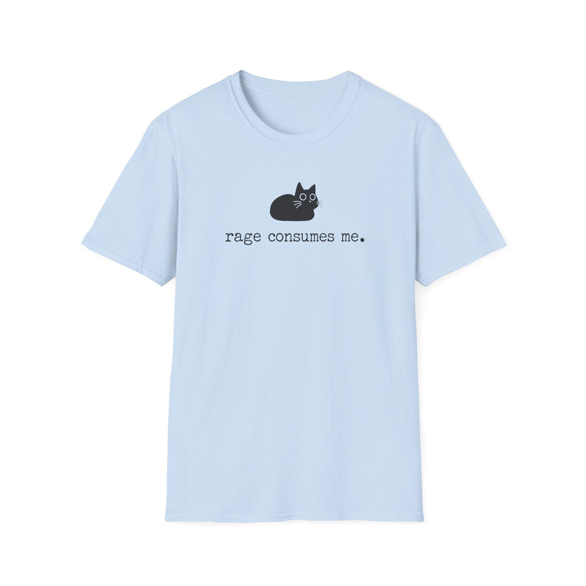 T-shirt Chat rage minimaliste