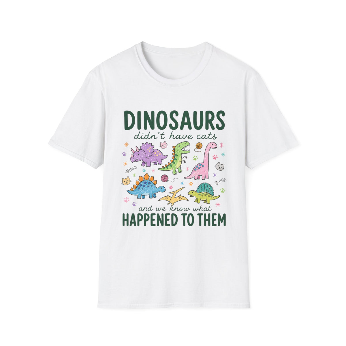 T-shirt chats Chats & dinosaures