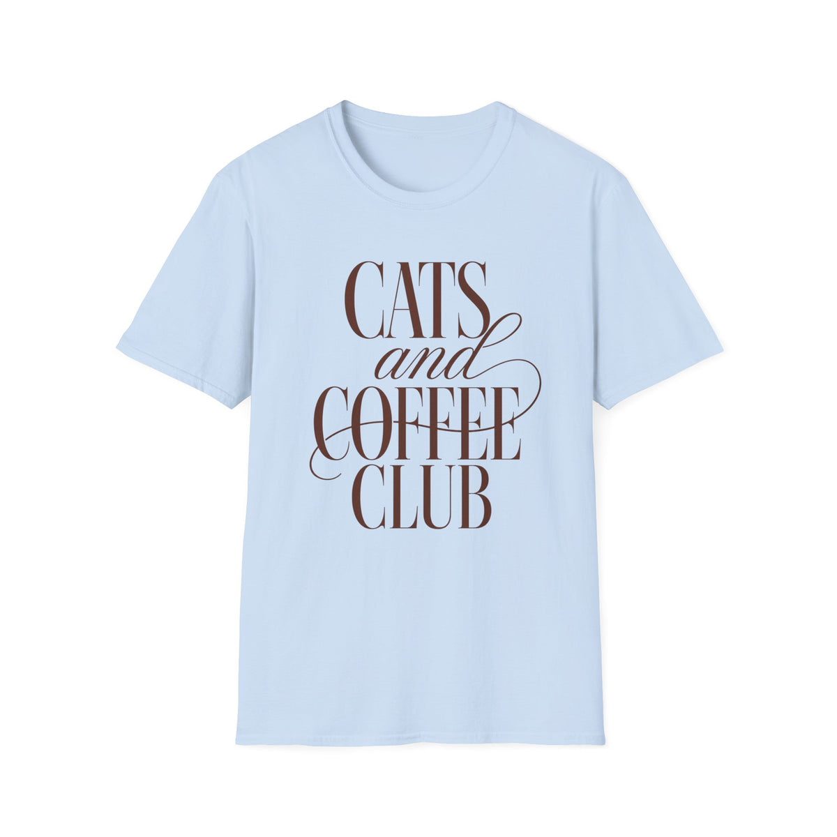 T-shirt Cats and Coffee Club élégant