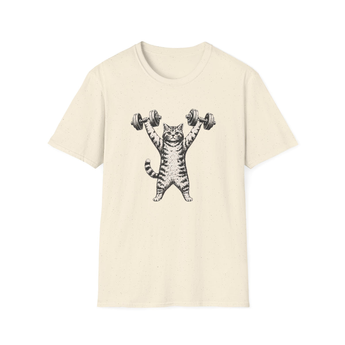 T-shirt Chat musculation rétro
