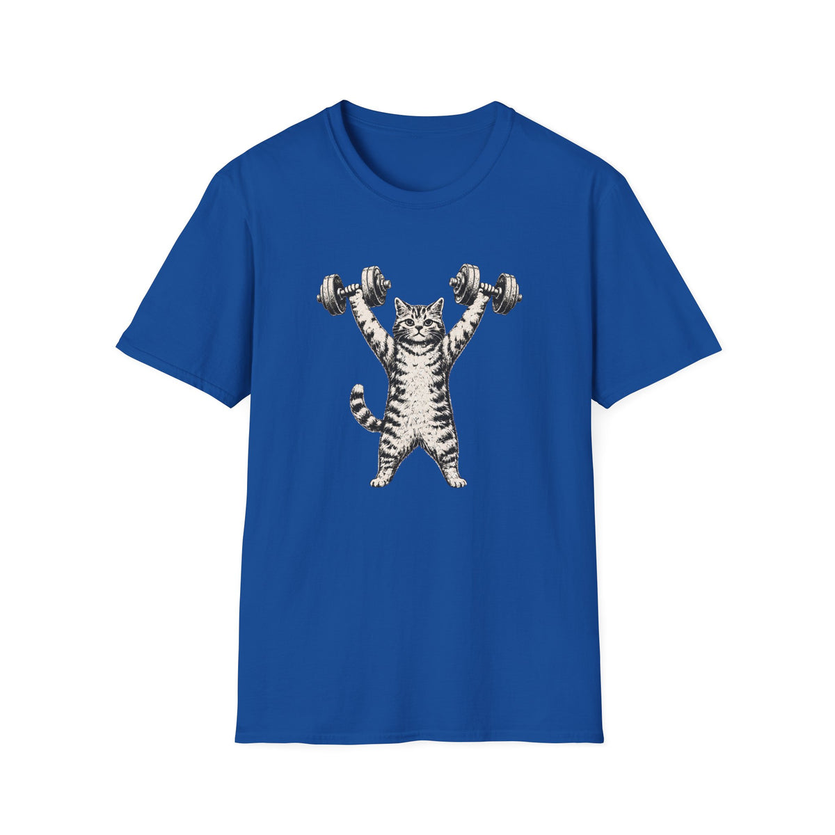 T-shirt Chat musculation rétro
