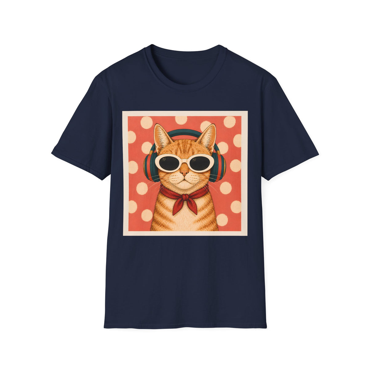 T-shirt Chat mélomane rétro
