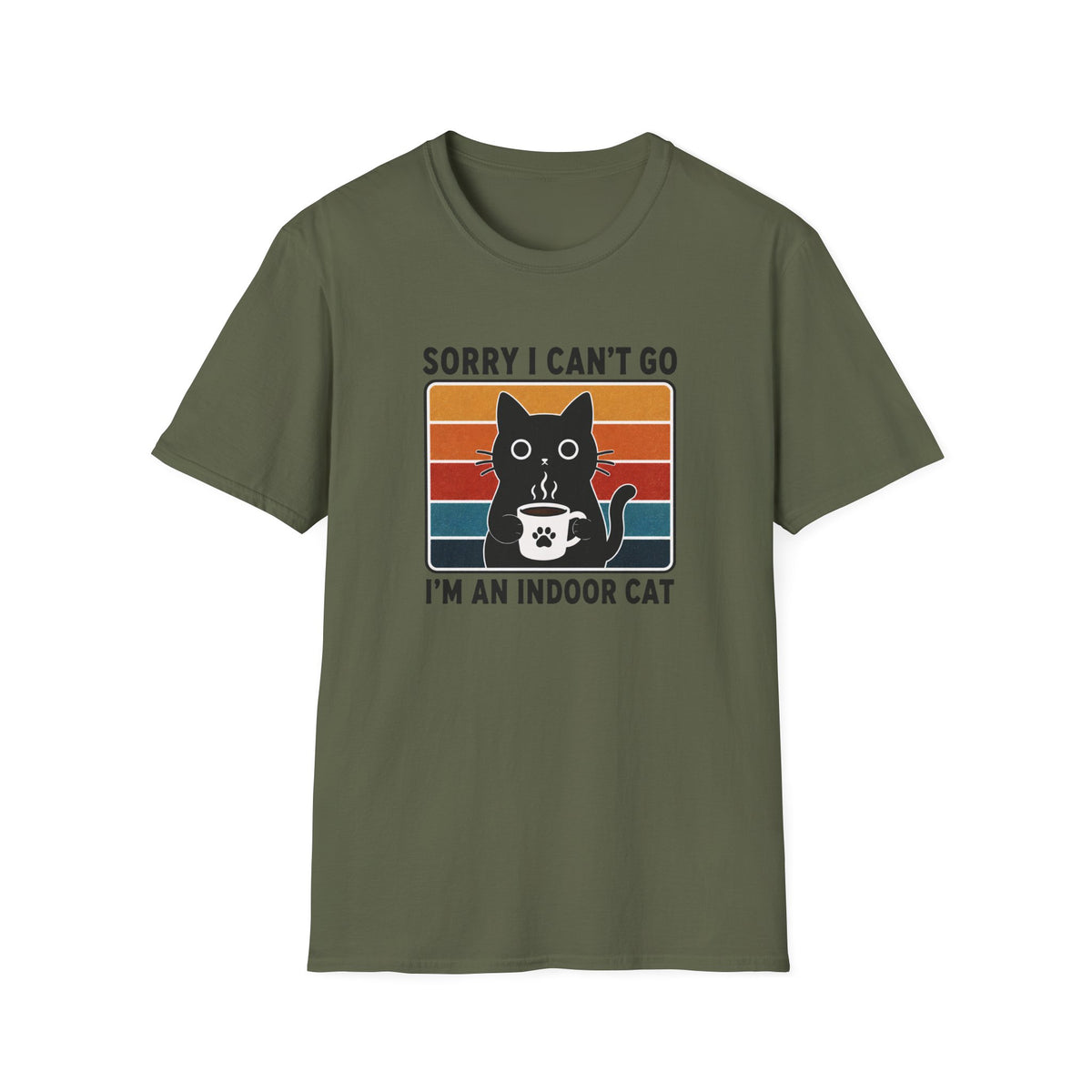 T-shirt Chat d’intérieur rétro 70s