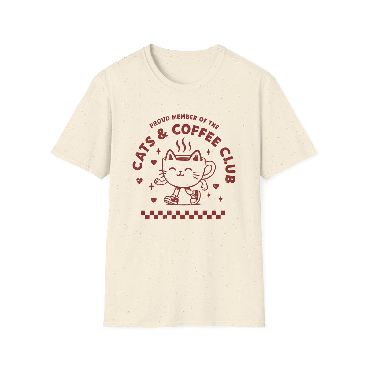 T-shirt Cats and coffee club illustré