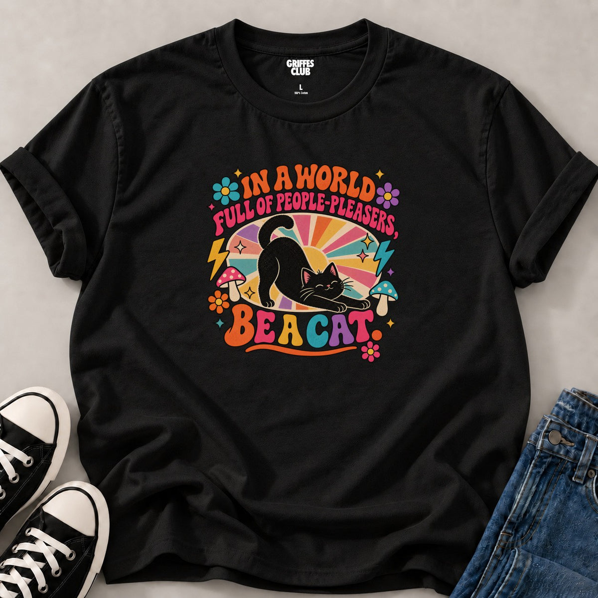 T shirt Chat independant — Black